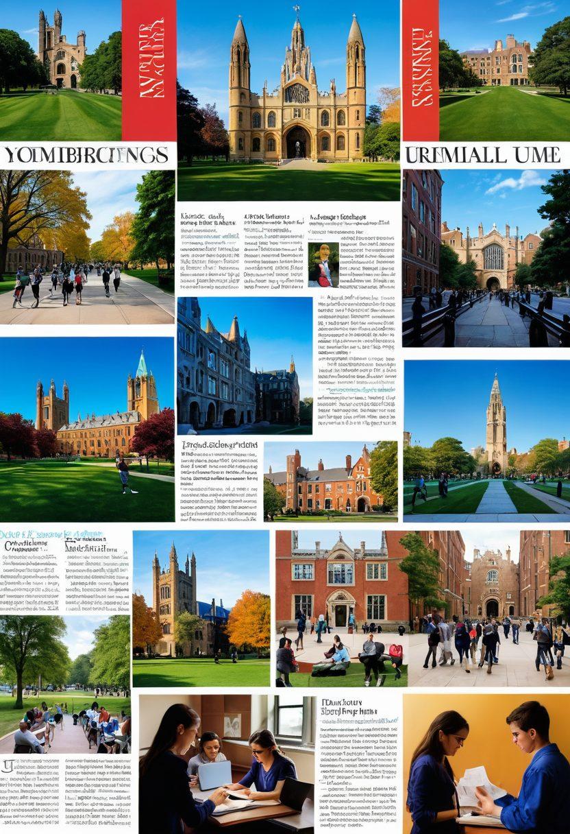 A dynamic collage showcasing a blend of scholarly articles, vibrant campus news, and diverse students engaging in academic activities under the iconic Cambridge skyline. Include elements like open books, laptops, and a bulletin board filled with news clippings. The scene should radiate a sense of intellectual curiosity and community spirit. bright colors. modern art. high contrast.
